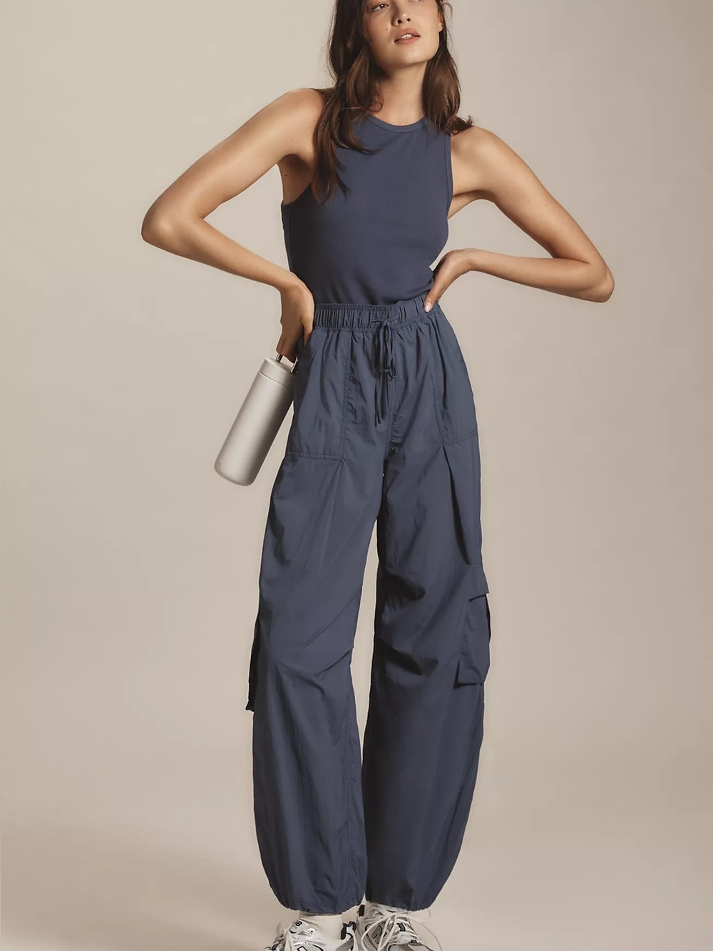 Anthropologie Daily Practice Messa Sleeveless Jumpsuit Blue Size XS